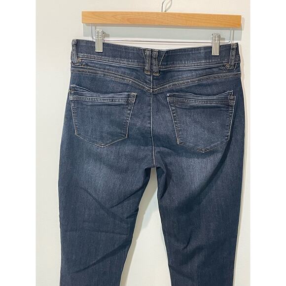 Democracy “Ab” Solution Jeans Women 8 Blue Skinny Dark Wash Stretch Slimming - Picture 6 of 11